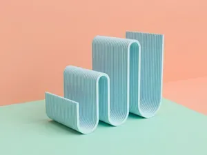 Groovy Stepped Wavy Desk File Organizer