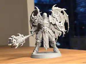Winged Demon Warlord with Bone Mace Figurine