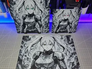 Girl Anime Futur Armor – Hueforge – 4 Colors