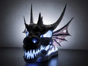 Dragon Skull LED Lamp Fantasy Head Light Decor