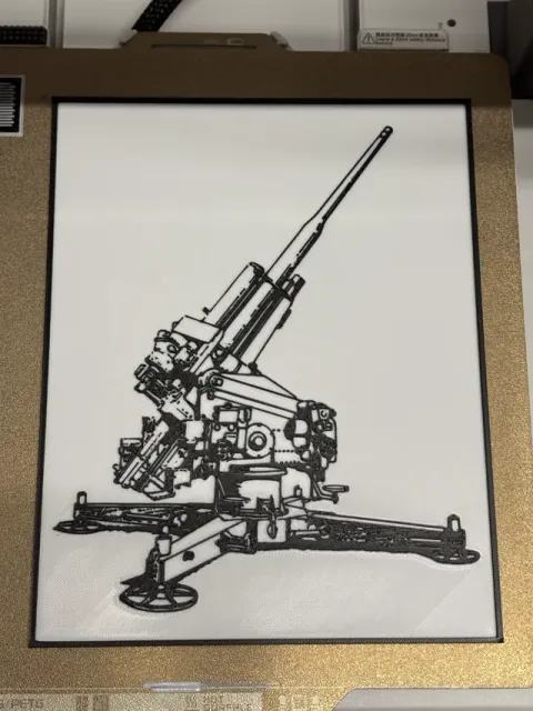German Anti-Aircraft Flak 39 - Blueprint - Poster — Фото 6 из 6