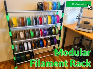Modular Filament Spool Rack/Shelf