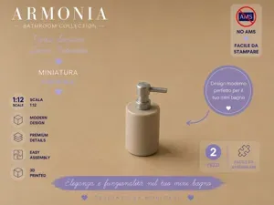 Dispenser Sapone Miniatura 1:12 – Linea Rotonda