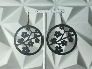 Aretes Sakura Noir