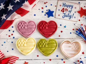4th of July Heart Cookie Cutter | USA Flag Design