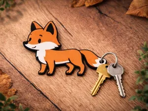 Cute Fox Keychain (No AMS Required)