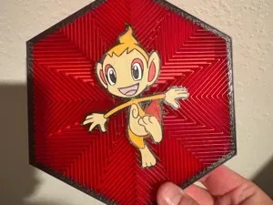 #390 Chimchar Hex Wall Art