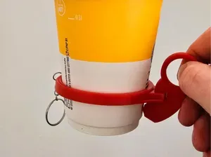 Coffee Cup Holder Keyring