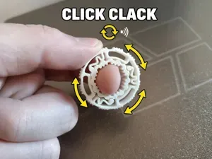 Slim Ratchet Clicker Ring – Print-in-Place