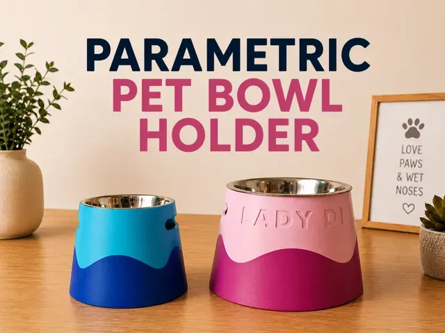 Suporte Paramétrico para Tigela de Cachorro 