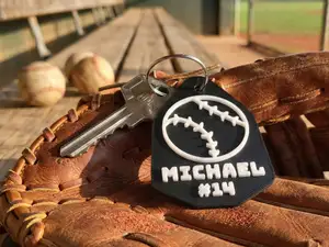 Baseball Keychain – Custom Name