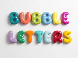 Bubble Letters Wall Art 
