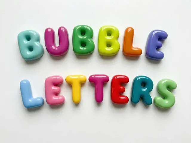 Bubble Letters Wall Art