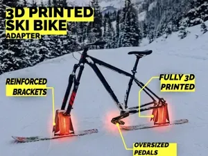 Ski Bike Adapters, Hub, and Oversized Pedals