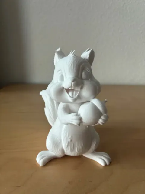 Cute Squirrel with Acorn – Paintable Figurine — Image 2 of 4