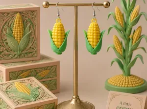 Corn Earrings Giftable Decor