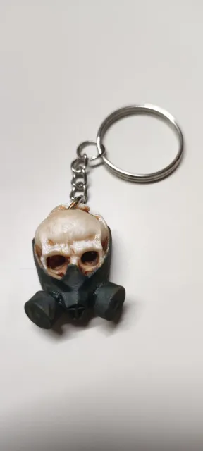 Skull Keychain - Gas Mask Edition Stylish Keyring — Image 3 of 9