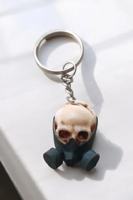 Skull Keychain - Gas Mask Edition Stylish Keyring — Image 2 of 9
