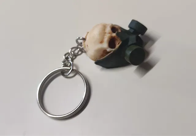 Skull Keychain - Gas Mask Edition Stylish Keyring — Image 5 of 9