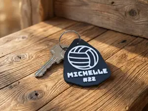 Volleyball Keychain – Custom Name