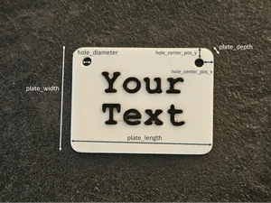 Customizable Parametric Plate with/without holes