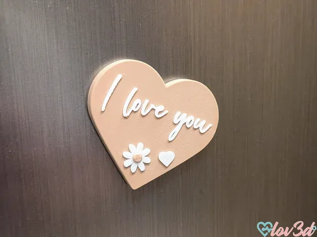 I Love You Heart Fridge Magnet & Keychain Set — Фото 2 из 3
