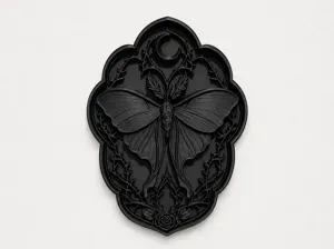 Luna Moth Gothic Wall Plaque