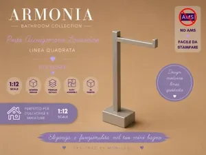 Porta Asciugamano da Lavandino 1:12 Linea Quadrata