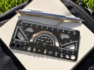 SketchGauge – Notebook Ruler, Protractor & Stencil