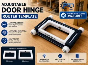 Adjustable Door Hinge Router Template
