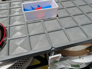 Gridfinity top for filament storage shelf