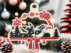 Pokemon Christmas — Flareon × Umbreon Love Wreath