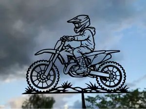 Dirt Bike Rider 2D Wall Art