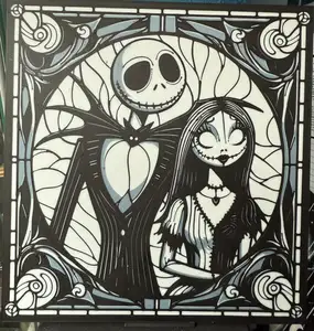 Wall Art Jack Skellington and Sally ( halloween)