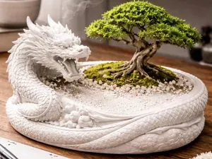 contenitore vase dragon bonsai cactus portaoggetti