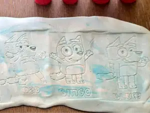Bluey, Bingo, Mum, and Dad Play-Doh Rollers