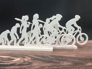 Human Evolution to Mountain Biker - Decor