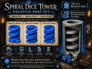 Spiral Dice Tower Negative Part Set