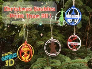 Christmas Baubles Ornament - Print them all