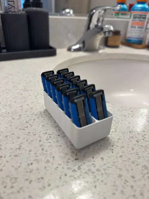 Gridfinity Disposable Razor Holder (12 Slot, 2x1) — Фото 2 из 5