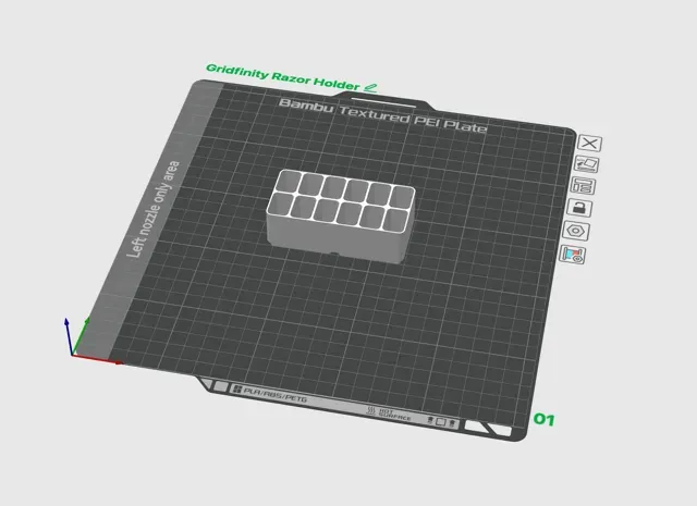 Gridfinity Disposable Razor Holder (12 Slot, 2x1) — Фото 5 из 5