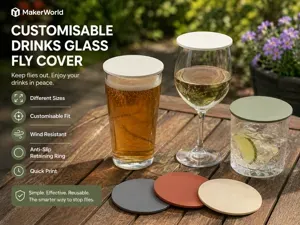 Customisable Drinks Glass Fly Cover – secure fit