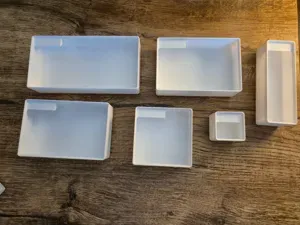 Stackable Gridfinity Bin – Left Label | 1x1 to 5x5