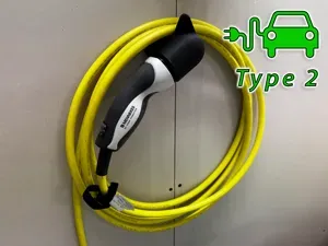 Type 2 Charger-Side Plug Holder, Low-Profile