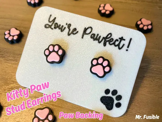 Cat Paw stud earrings