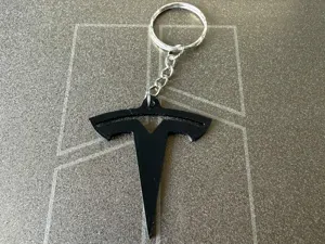 Tesla Logo Keychain