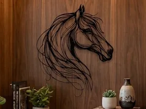 Testa di cavallo criniera fluente wall art