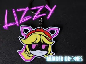 Lizzy Keychain Murder Drones Glitch pin