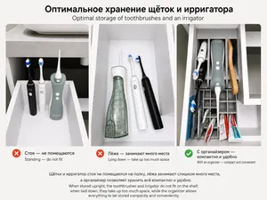 Наклонный органайзер для зубной щетки и ирригатора