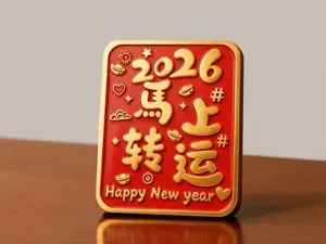 2026马上转运新年摆件-马年中国新年农历春节好运福字儿童涂色玩具